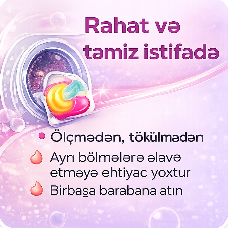 Rahat və təmiz istifadə — tozsuz yuma